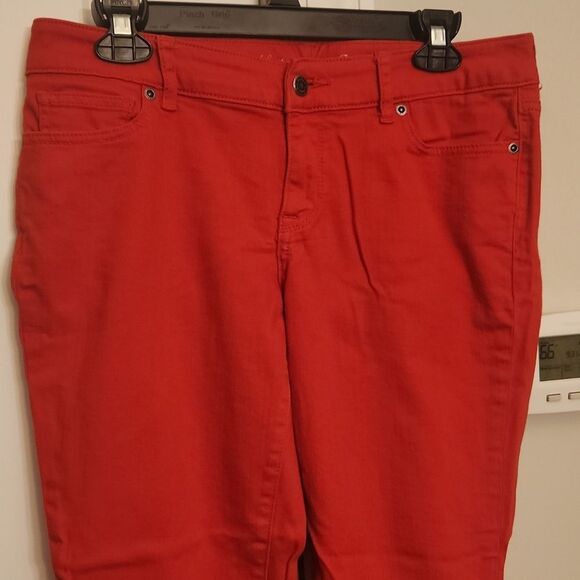 The Limited Denim 678 Red Skinny Ankle Jeans Size 10 - Picture 2 of 9